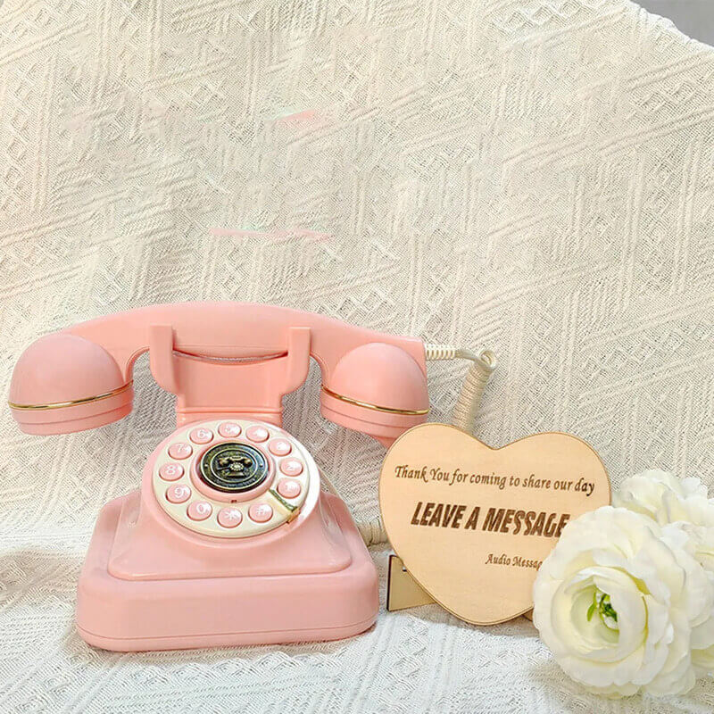 Telefone Vintage Rosa GravaFone